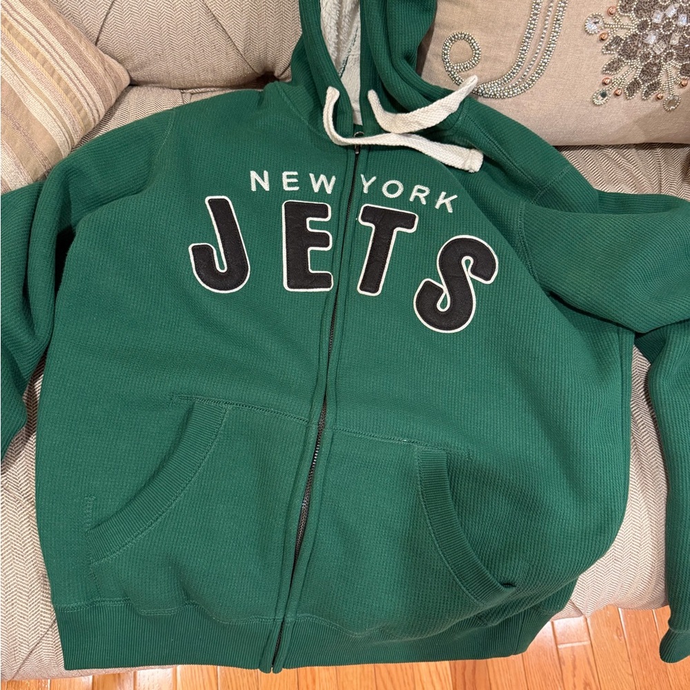 New York Jets Green Hoodie with jets scarf